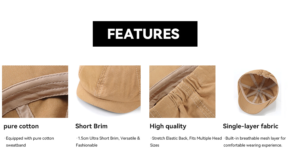 Cotton Newsboy Cap  --OX001