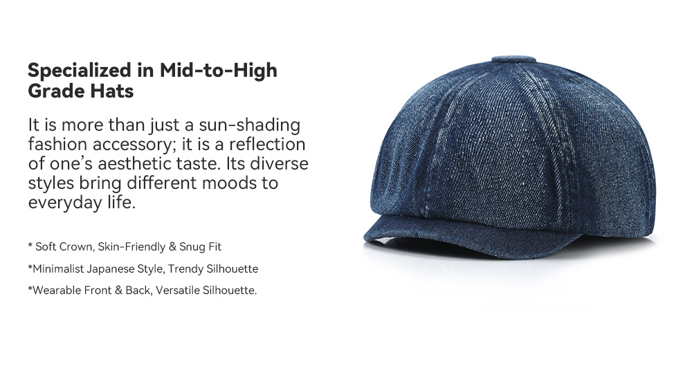 Washed Distressed Octagonal Cap   --OX002