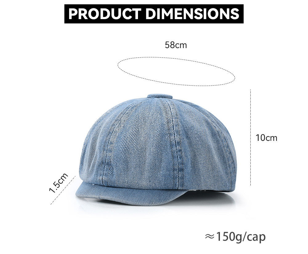 Washed Distressed Octagonal Cap   --OX002