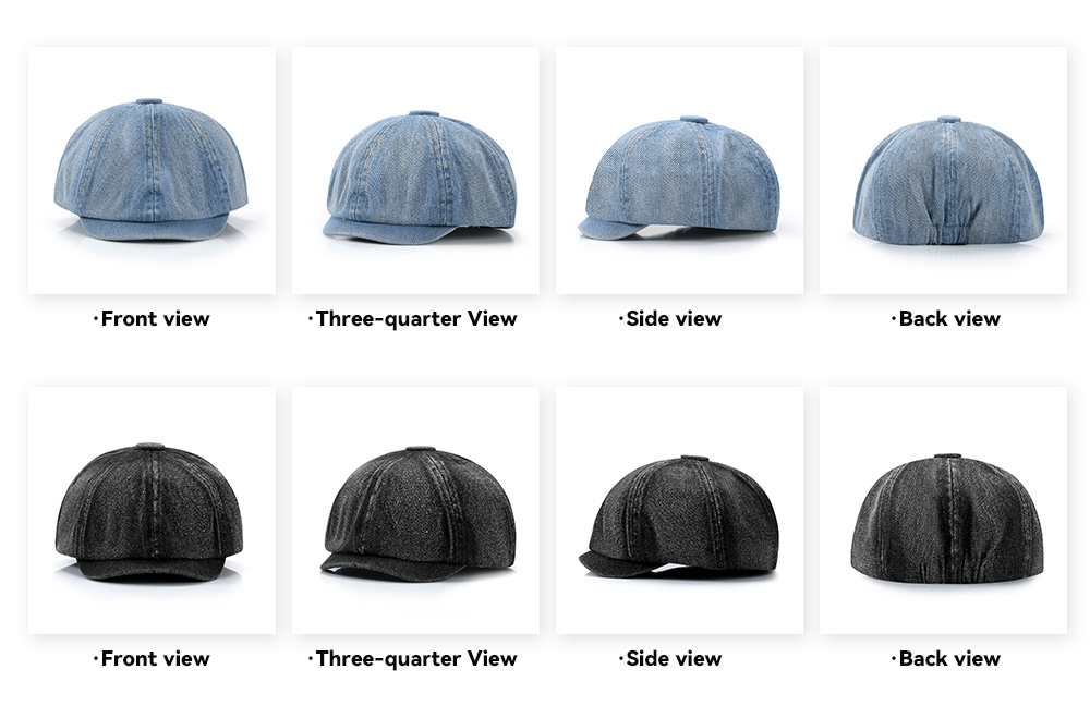 Washed Distressed Octagonal Cap   --OX002