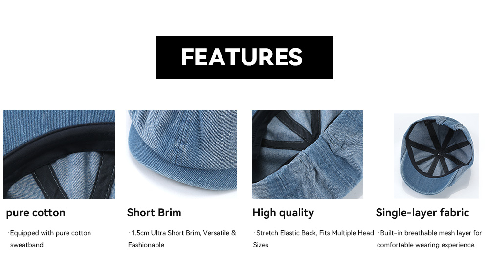 Washed Distressed Octagonal Cap   --OX002