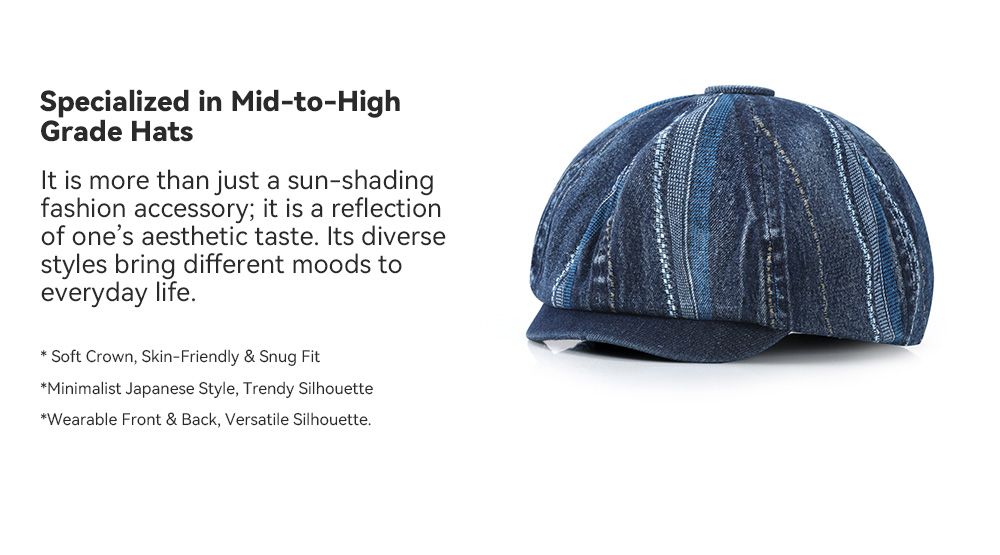 Washed Distressed Octagonal Cap   --OX003