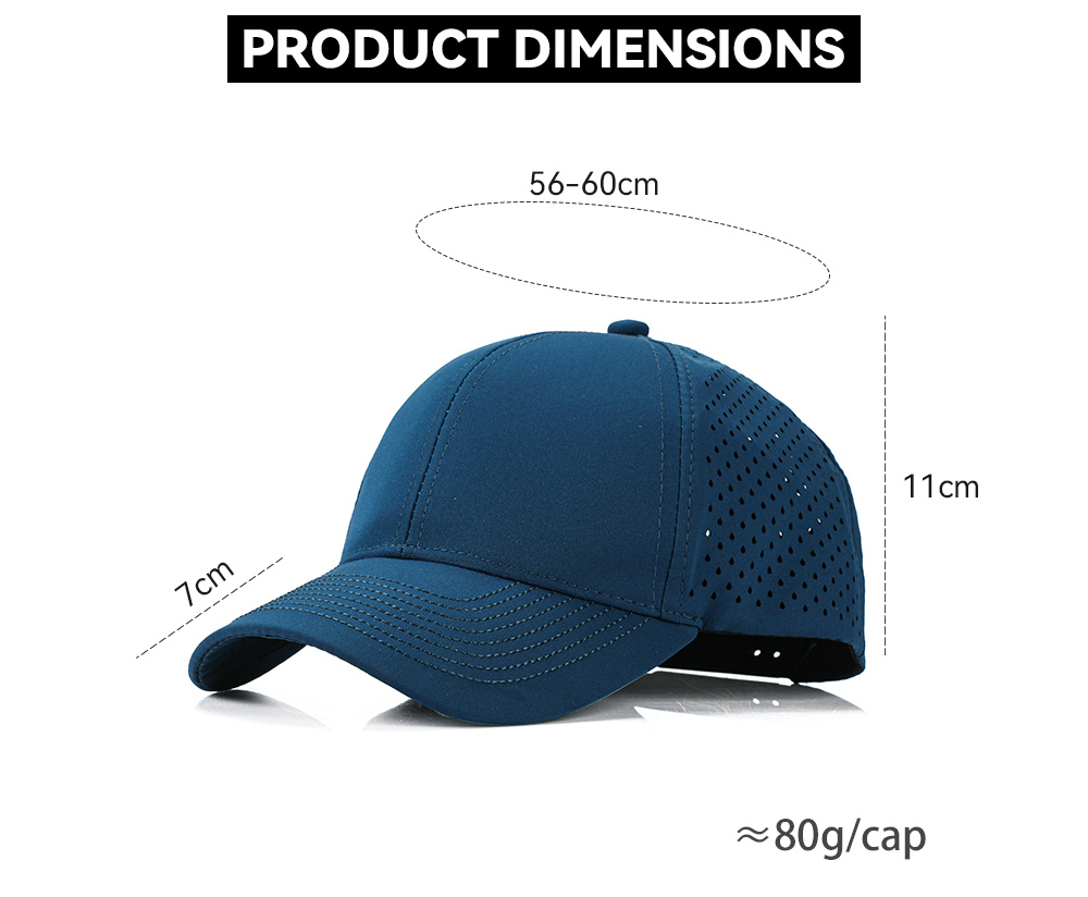 6-Panel Quick Dry Water Repellent Perforated Baseball Cap   --Q6900