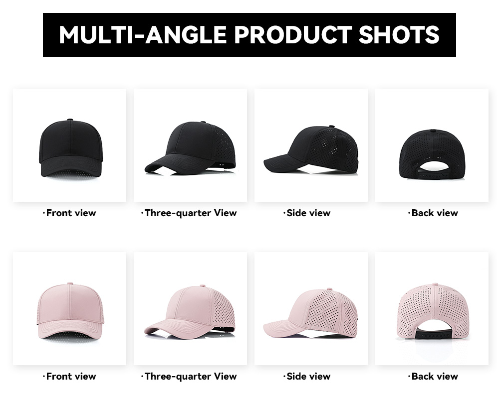 6-Panel Quick Dry Water Repellent Perforated Baseball Cap   --Q6900