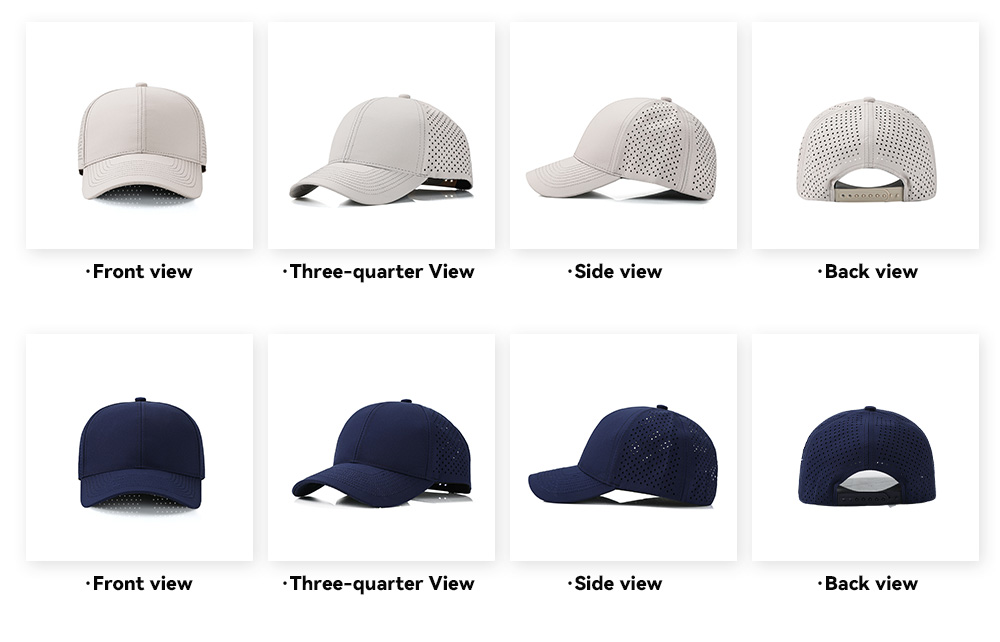 6-Panel Quick Dry Water Repellent Perforated Baseball Cap   --Q6900