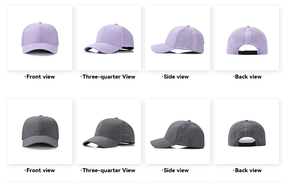 6-Panel Quick Dry Water Repellent Perforated Baseball Cap   --Q6900