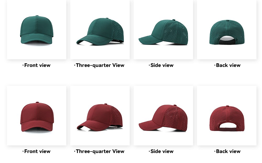 6-Panel Quick Dry Water Repellent Perforated Baseball Cap   --Q6900