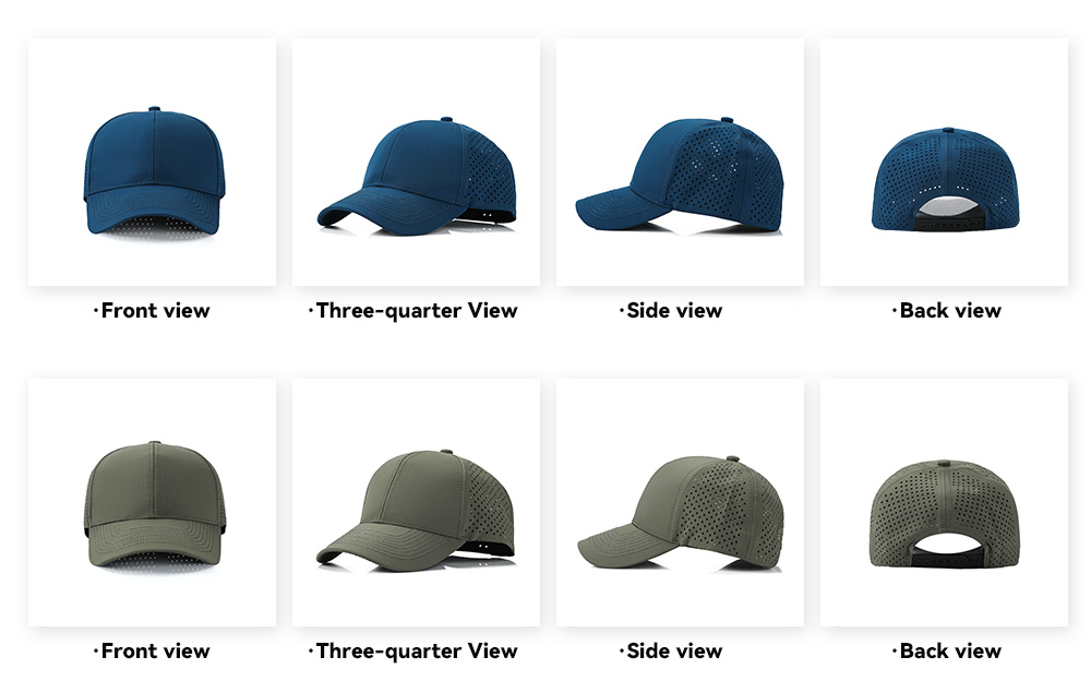 6-Panel Quick Dry Water Repellent Perforated Baseball Cap   --Q6900