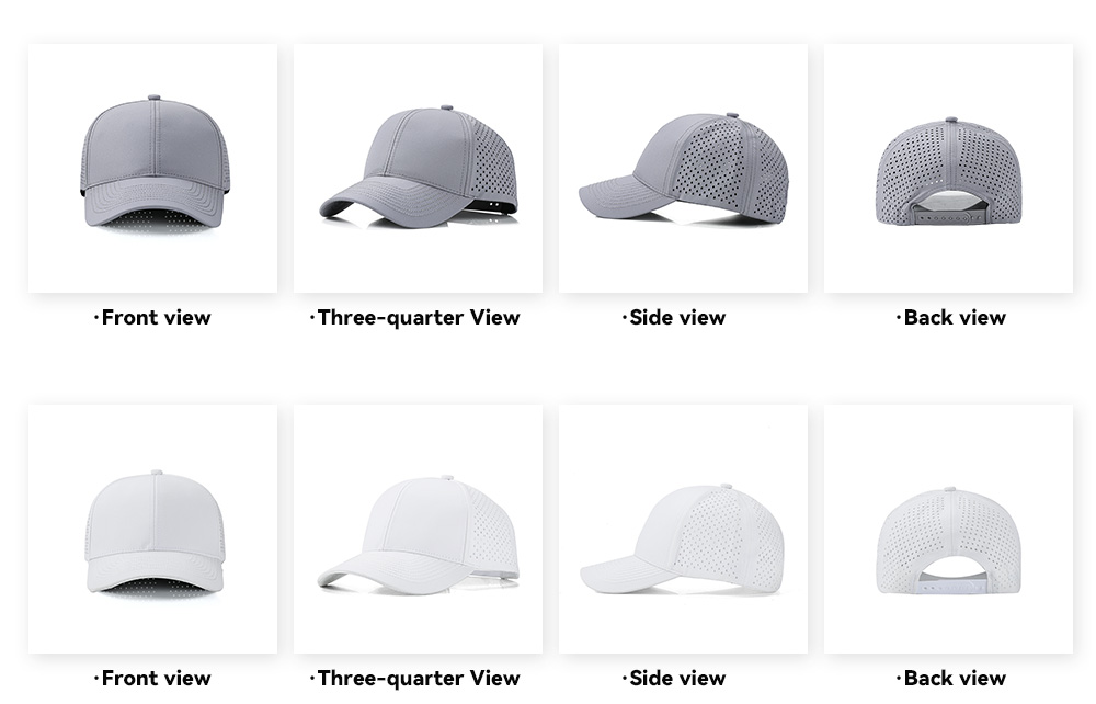 6-Panel Quick Dry Water Repellent Perforated Baseball Cap   --Q6900