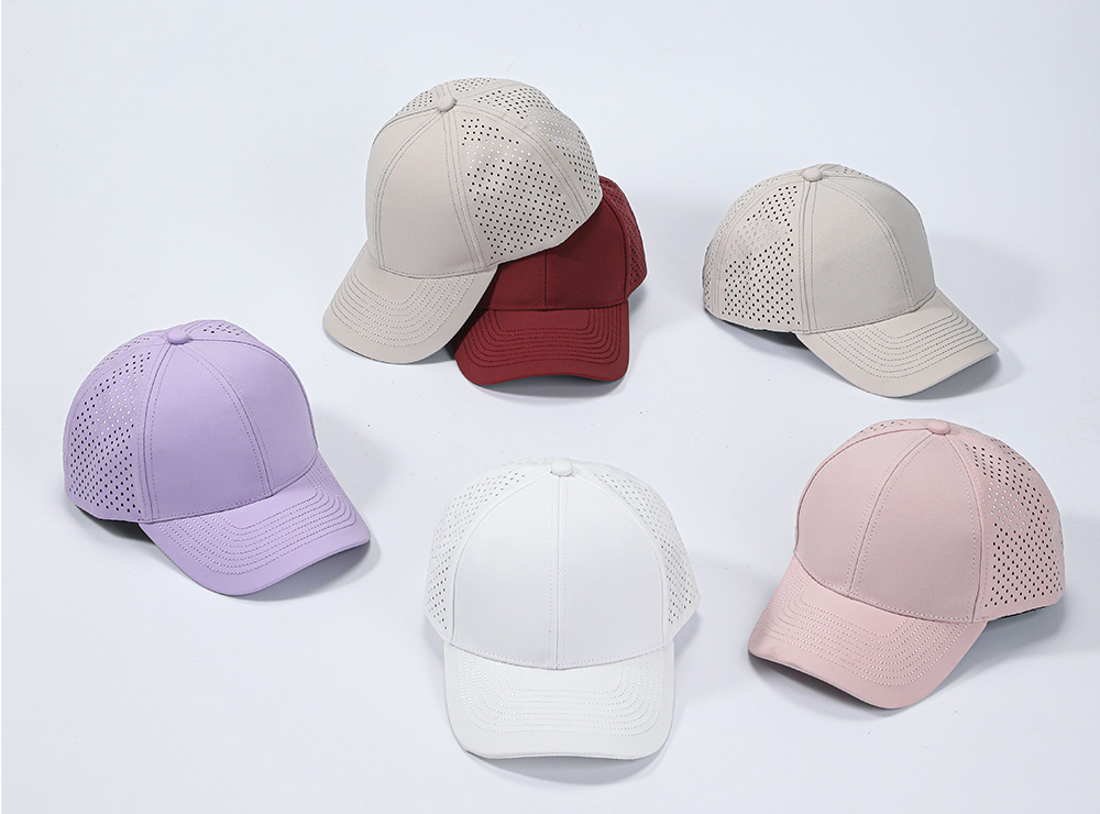 6-Panel Quick Dry Water Repellent Perforated Baseball Cap   --Q6900
