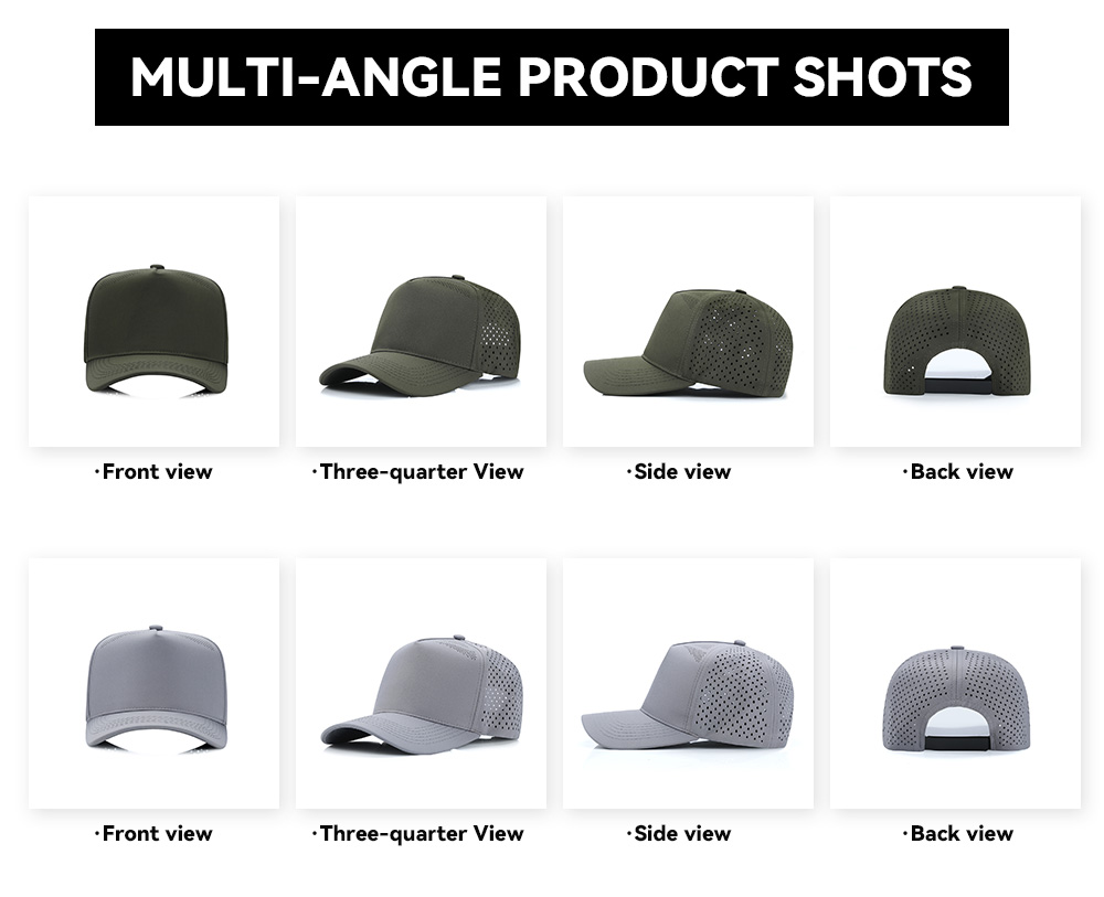 5-Panel Quick Dry Perforated Water Repellent Baseball Cap   --Q5600