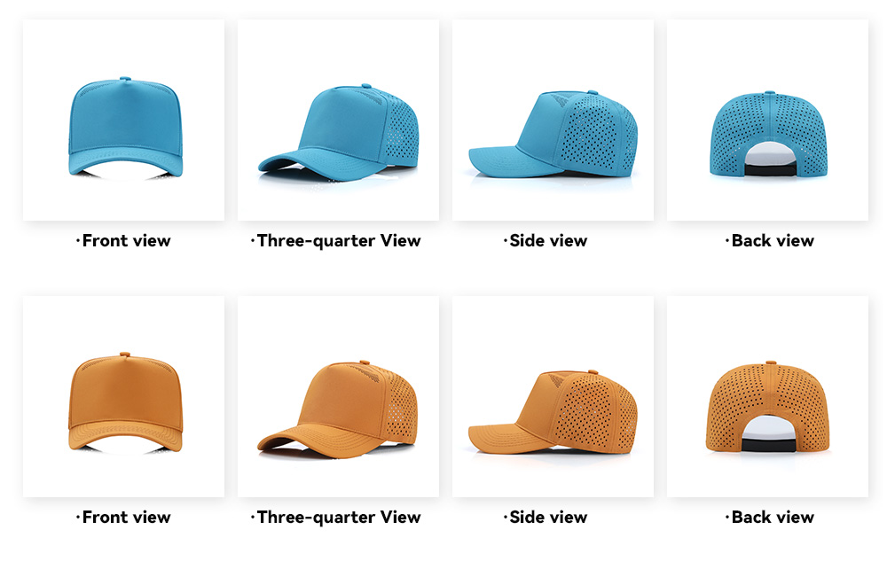5-Panel Quick Dry Perforated Water Repellent Baseball Cap   --Q5600