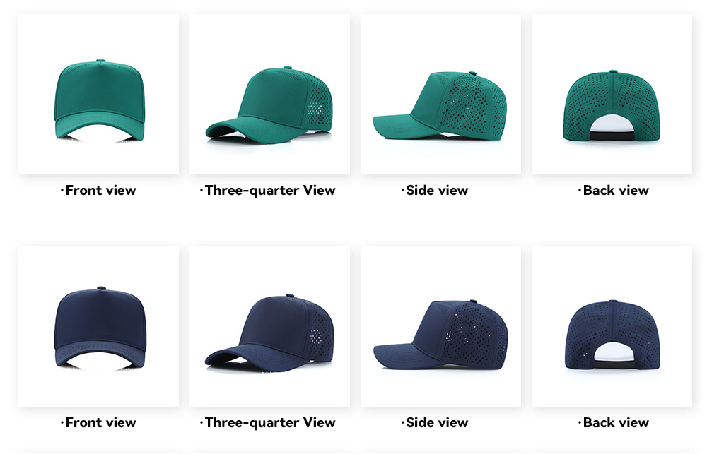 5-Panel Quick Dry Perforated Water Repellent Baseball Cap   --Q5600