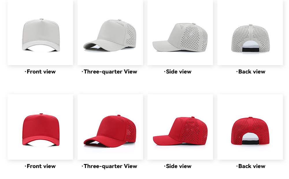 5-Panel Quick Dry Perforated Water Repellent Baseball Cap   --Q5600