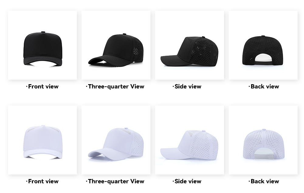 5-Panel Quick Dry Perforated Water Repellent Baseball Cap   --Q5600