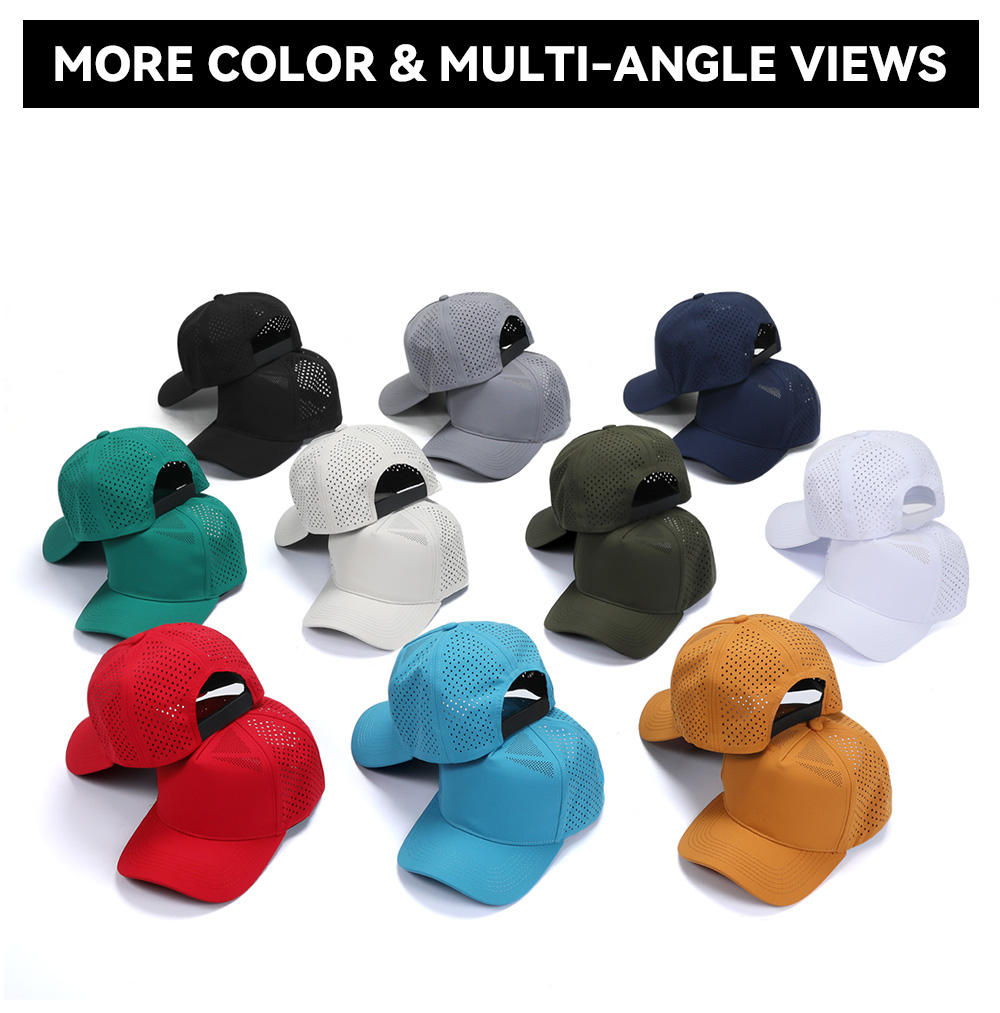 5-Panel Quick Dry Perforated Water Repellent Baseball Cap   --Q5600