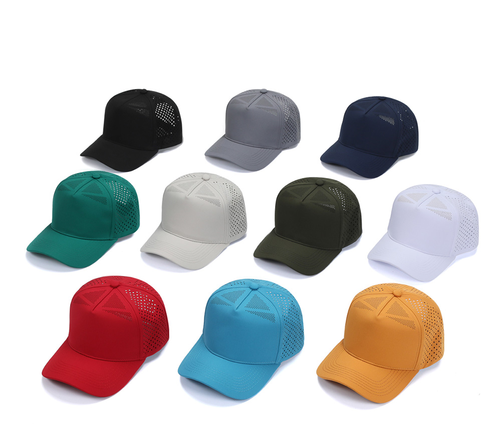 5-Panel Quick Dry Perforated Water Repellent Baseball Cap   --Q5600