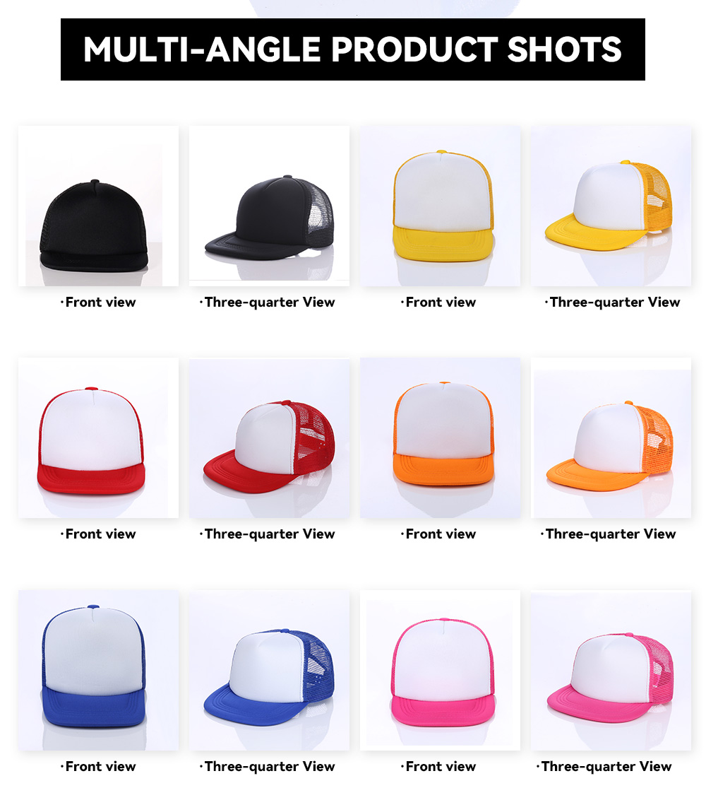 Youth Size Flat Brim Foam Trucker Cap   --F502
