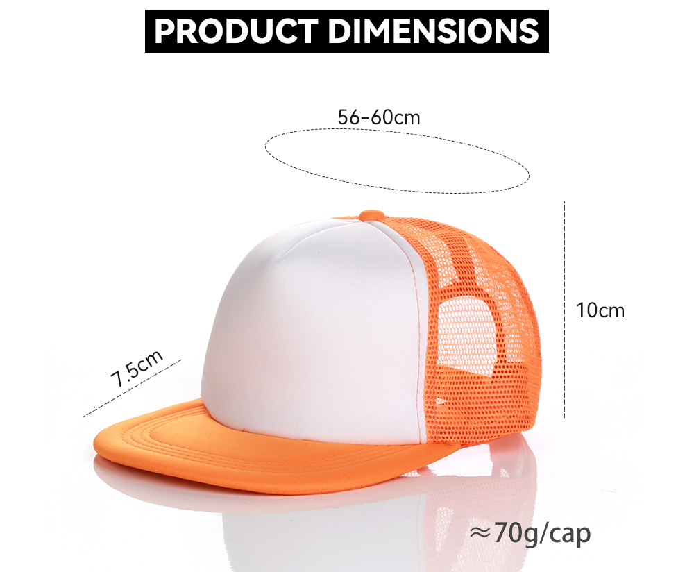 Adult Size Flat Brim Foam Trucker Cap   --F501