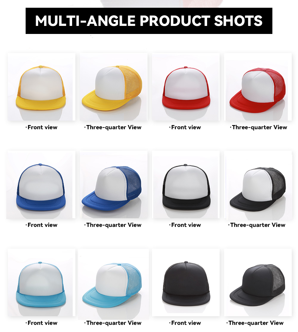 Adult Size Flat Brim Foam Trucker Cap   --F501