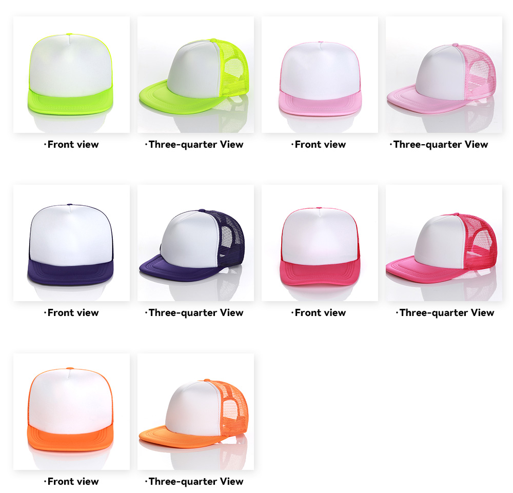 Adult Size Flat Brim Foam Trucker Cap   --F501