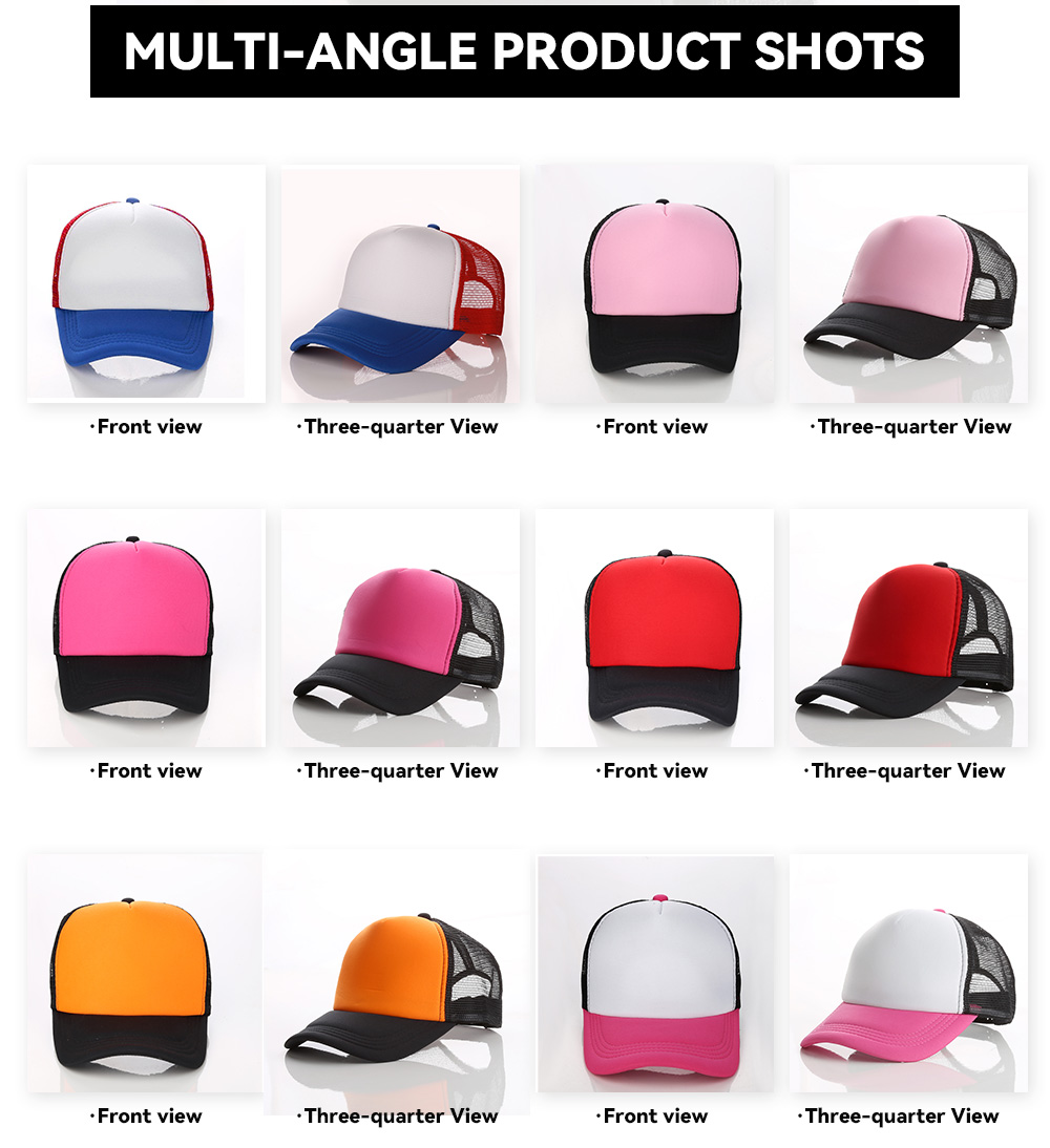 Adult Curved Brim Contrast Color Trucker Cap   --N501-1