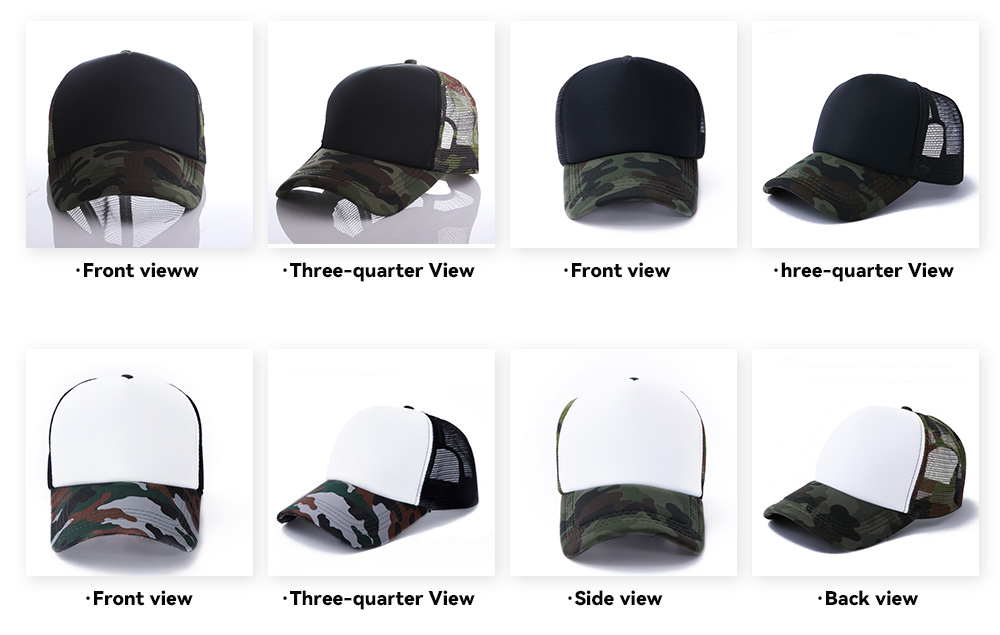 Adult Curved Brim Contrast Color Trucker Cap   --N501-1