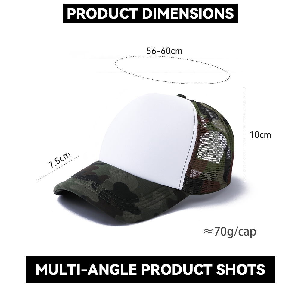 Adult Camo Mesh Trucker Cap   --N501