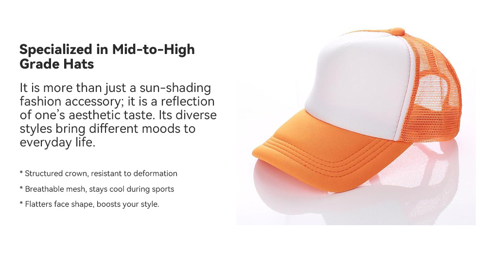 Adult Curved Brim Contrast Color Trucker Cap   --N501-2