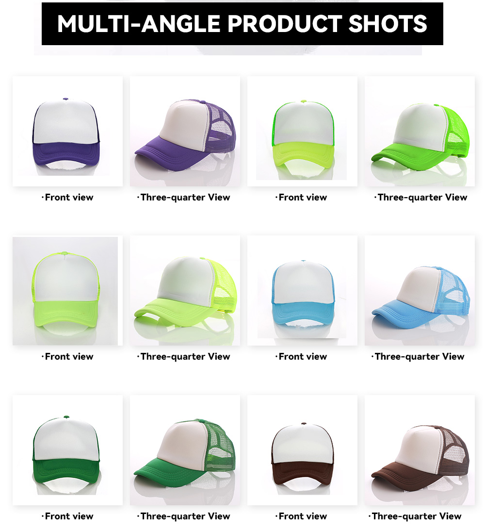 Adult Curved Brim Contrast Color Trucker Cap   --N501-2