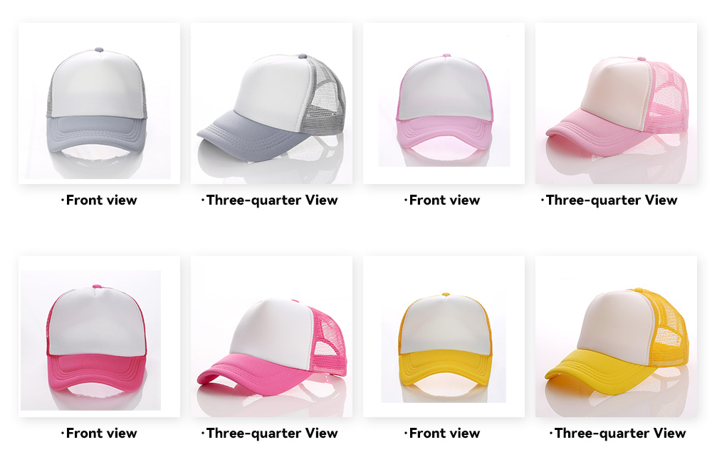 Adult Curved Brim Contrast Color Trucker Cap   --N501-2