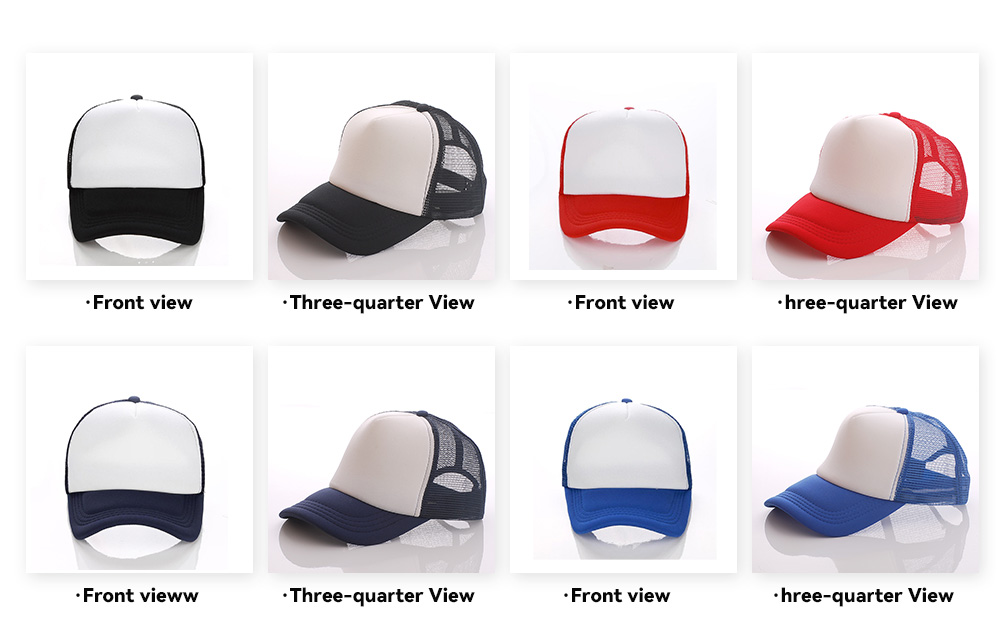 Adult Curved Brim Contrast Color Trucker Cap   --N501-2
