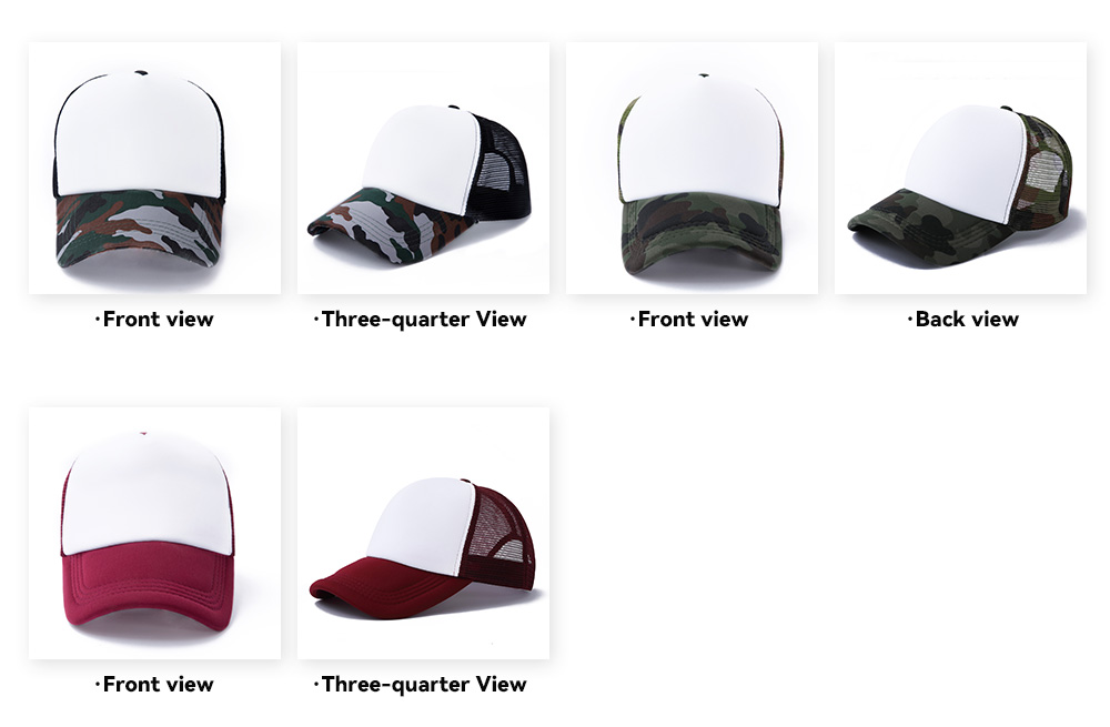 Adult Curved Brim Contrast Color Trucker Cap   --N501-2
