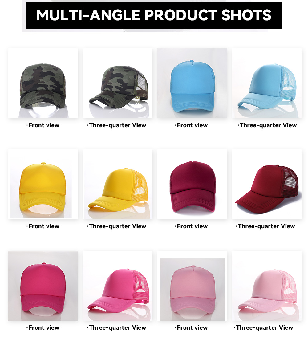 Adult Solid Color Curved Brim Mesh Cap   --N501-3