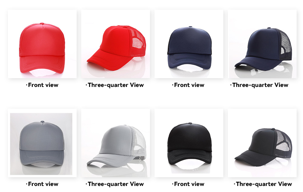 Adult Solid Color Curved Brim Mesh Cap   --N501-3