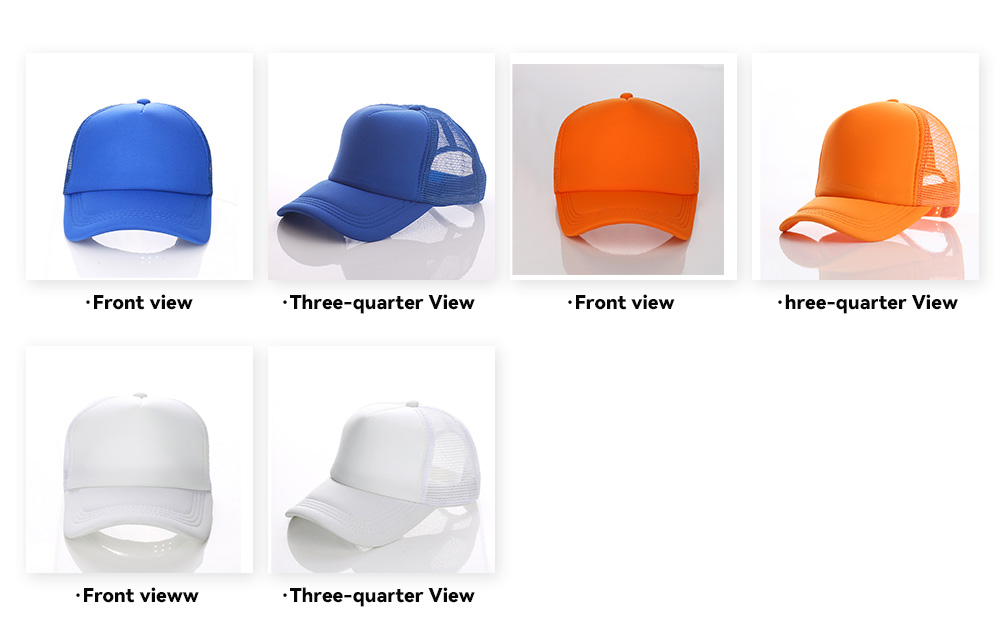 Adult Solid Color Curved Brim Mesh Cap   --N501-3