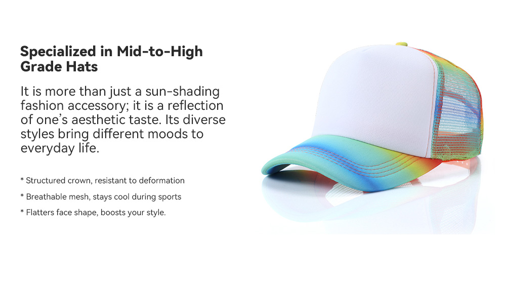 Adult Rainbow Starry Mesh Cap   --N501