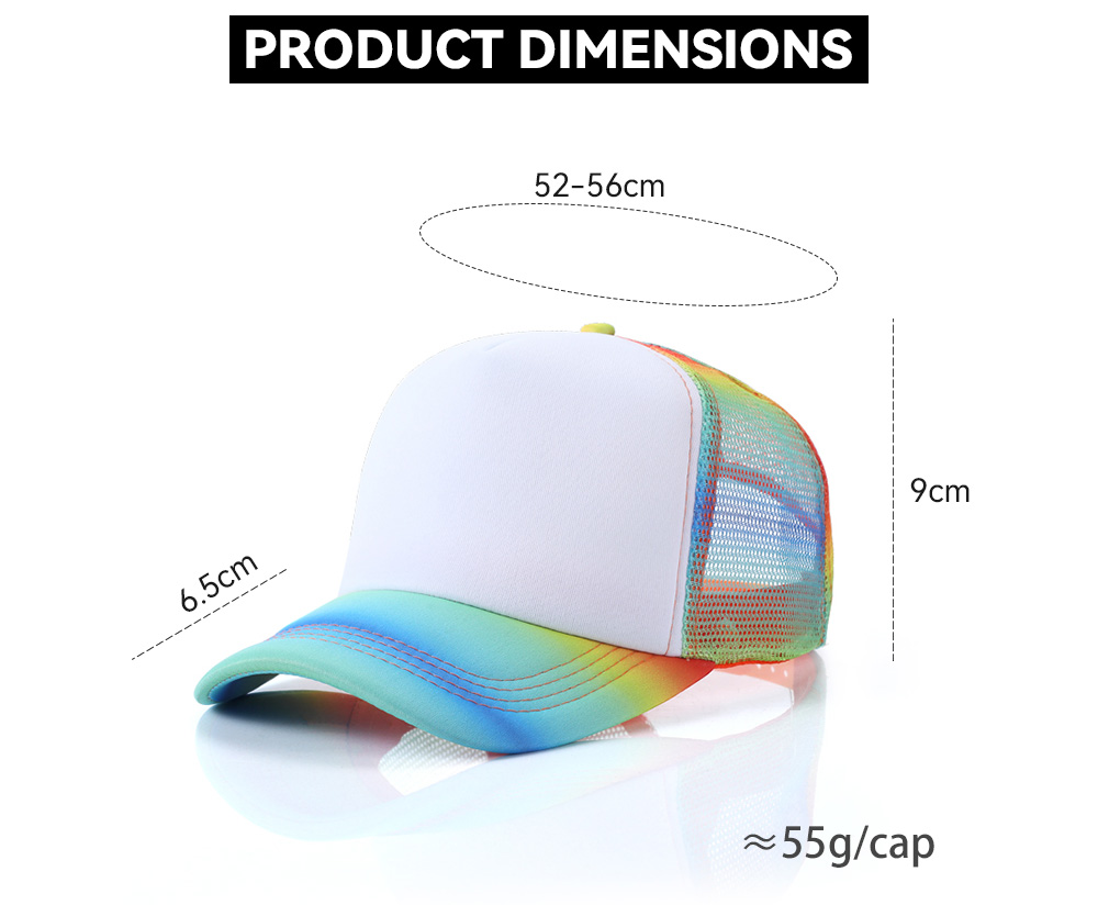 Kids Rainbow Starry Mesh Cap   --N502