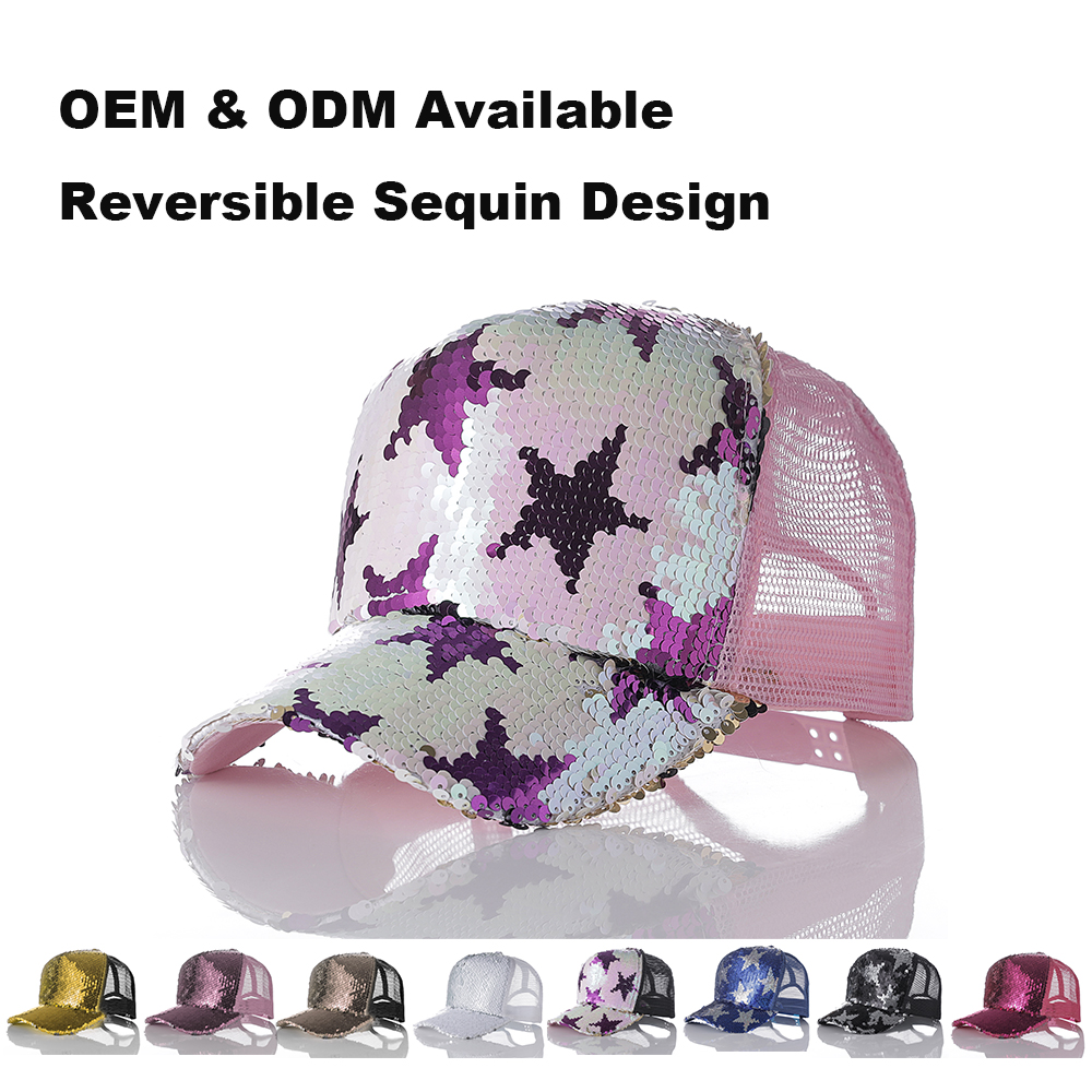 Sequin Mesh Trucker Cap