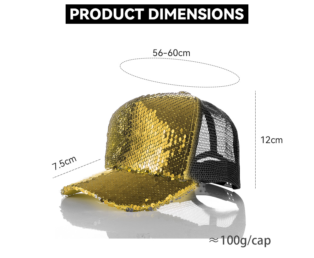 Sequin Mesh Trucker Cap