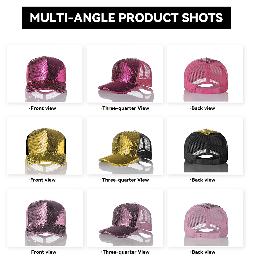 Sequin Mesh Trucker Cap
