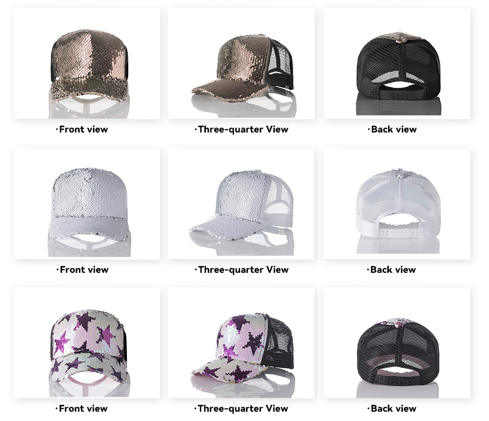 Sequin Mesh Trucker Cap