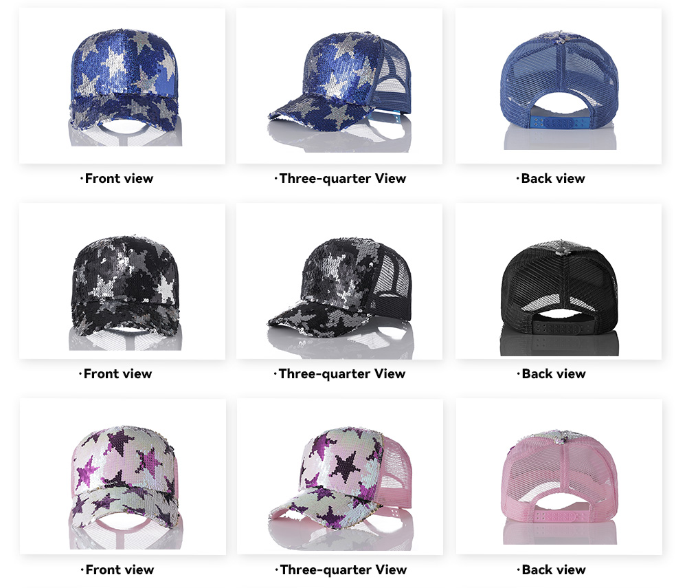Sequin Mesh Trucker Cap