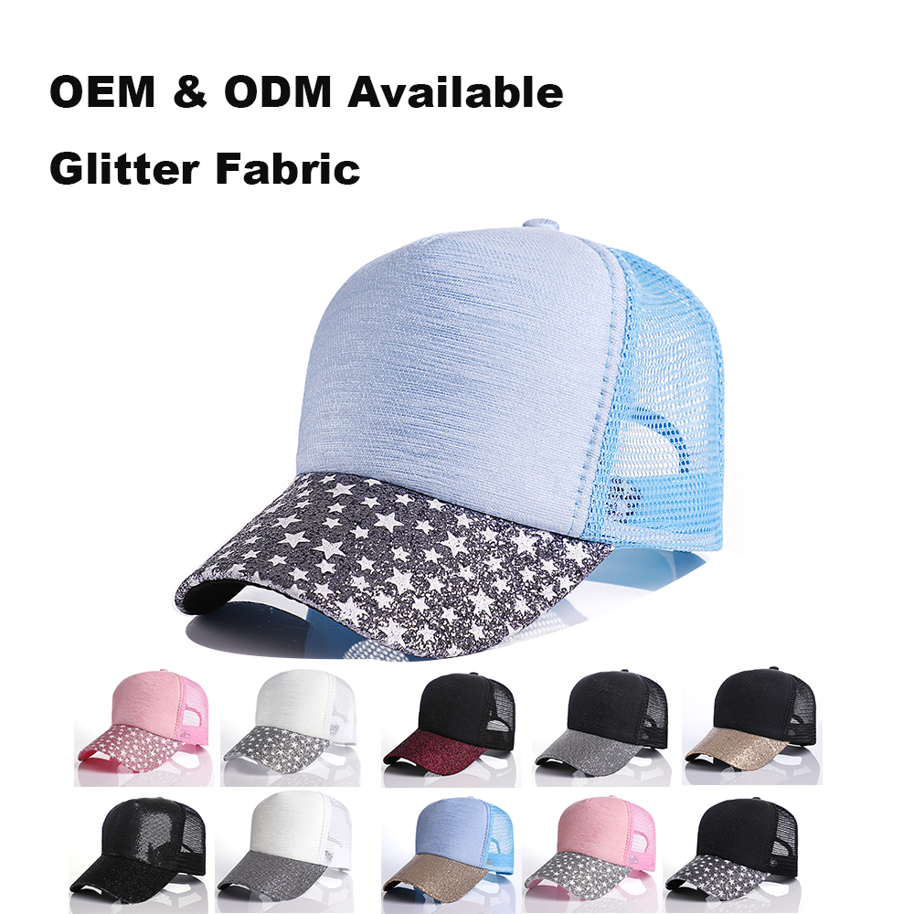 Glitter Print Mesh Cap