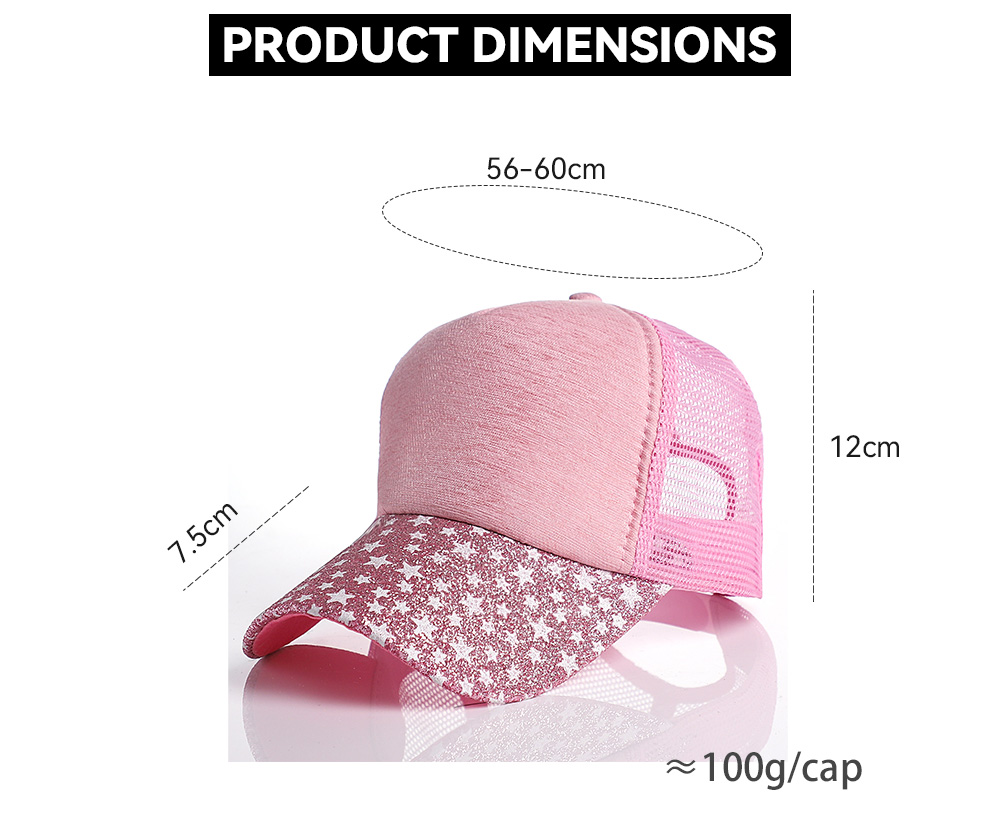 Glitter Print Mesh Cap