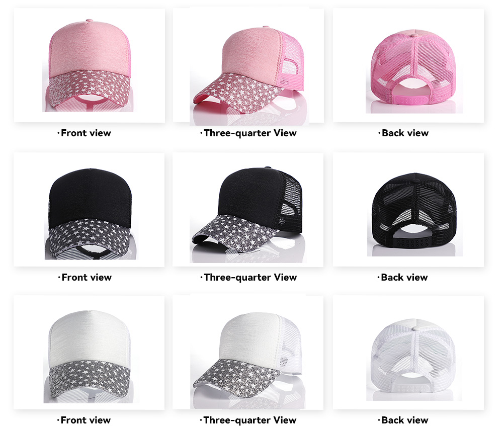 Glitter Print Mesh Cap