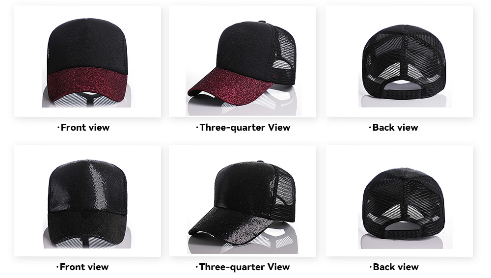 Glitter Print Mesh Cap