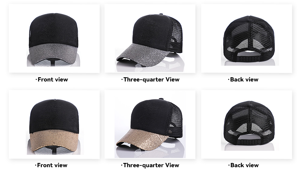 Glitter Print Mesh Cap