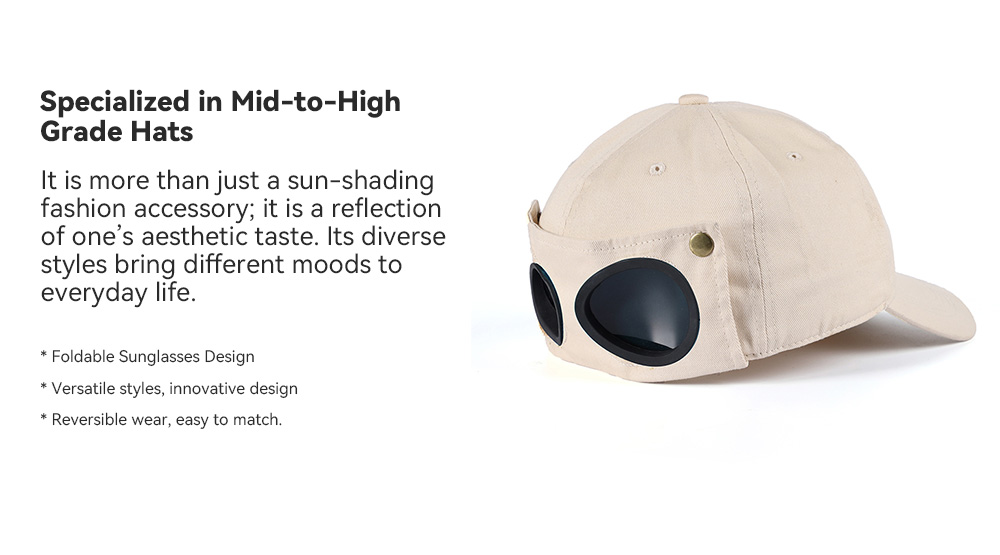 Backward glasses beanie, flight cap, baseball cap