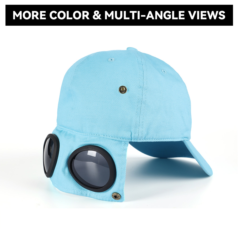 Backward glasses beanie, flight cap, baseball cap